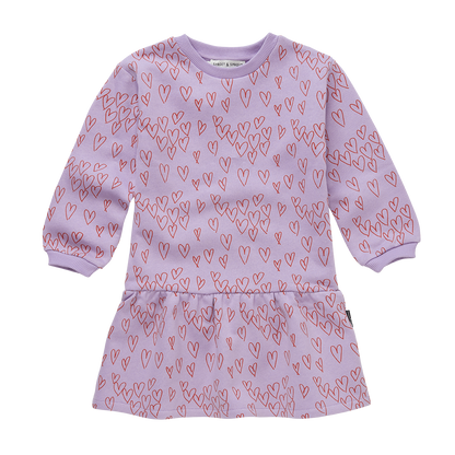 Dress Hearts Print Lavender