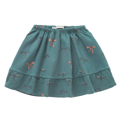 Skirt Ruffle Bow Print