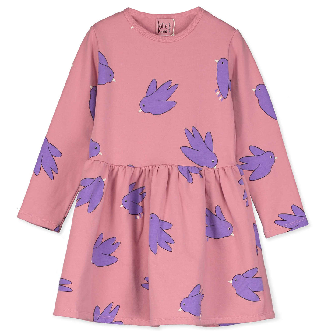 Dress Waist Seam Flowing Birds