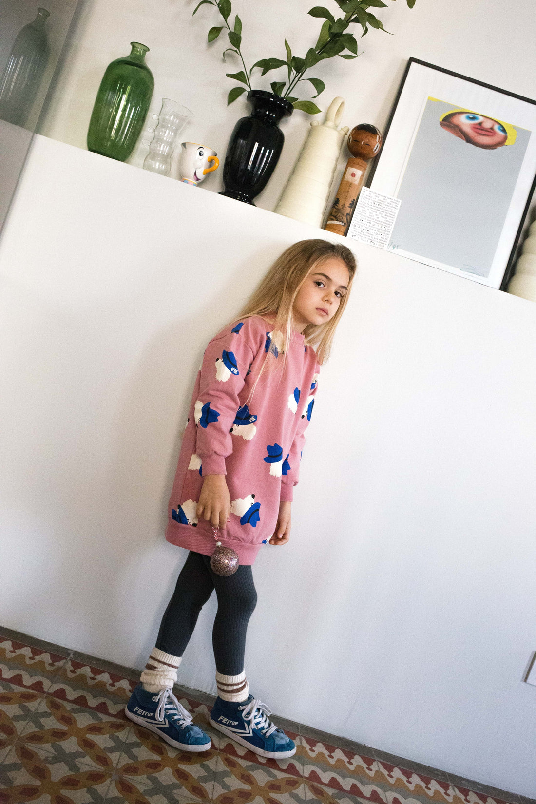 Long Sweatdress Chill Dogs Rose