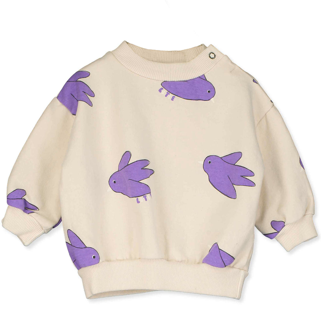 Baby Sweatshirt Flowing Birds Cream