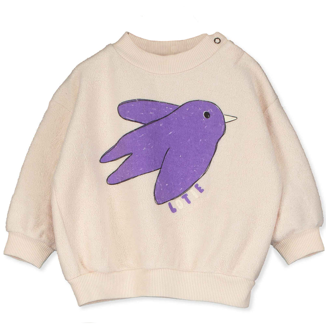 Baby Teddy Sweatshirt Flowing Bird Cream