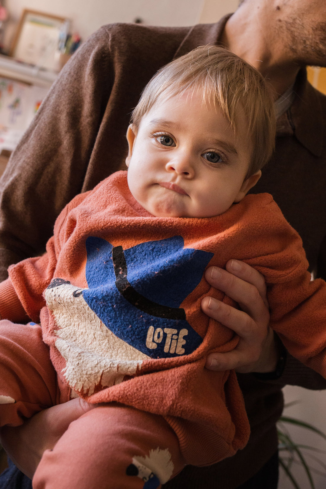 Baby Sweatshirt Teddy Chill Dog Clay