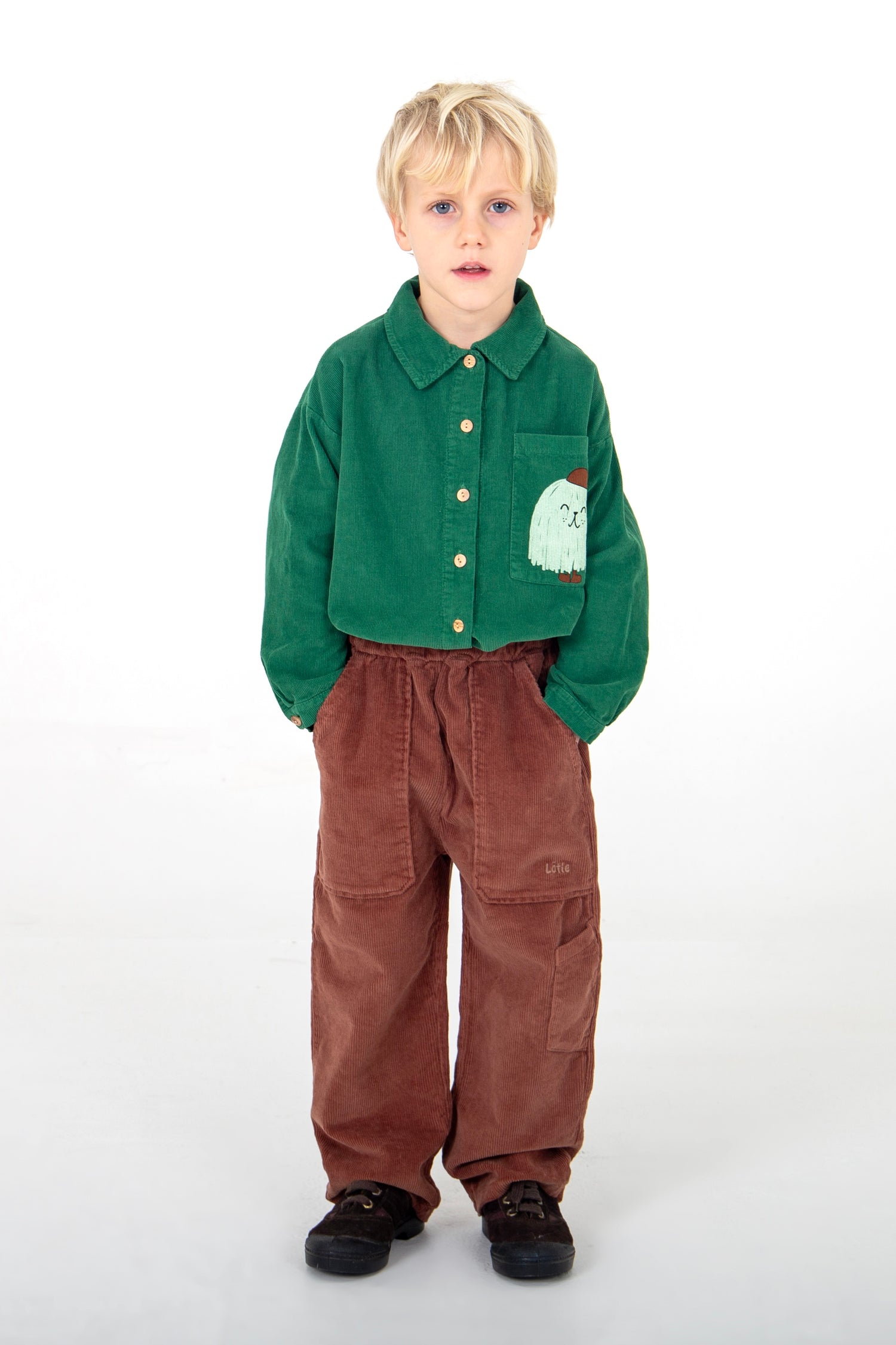 Good Monster Corduroy Green Shirt