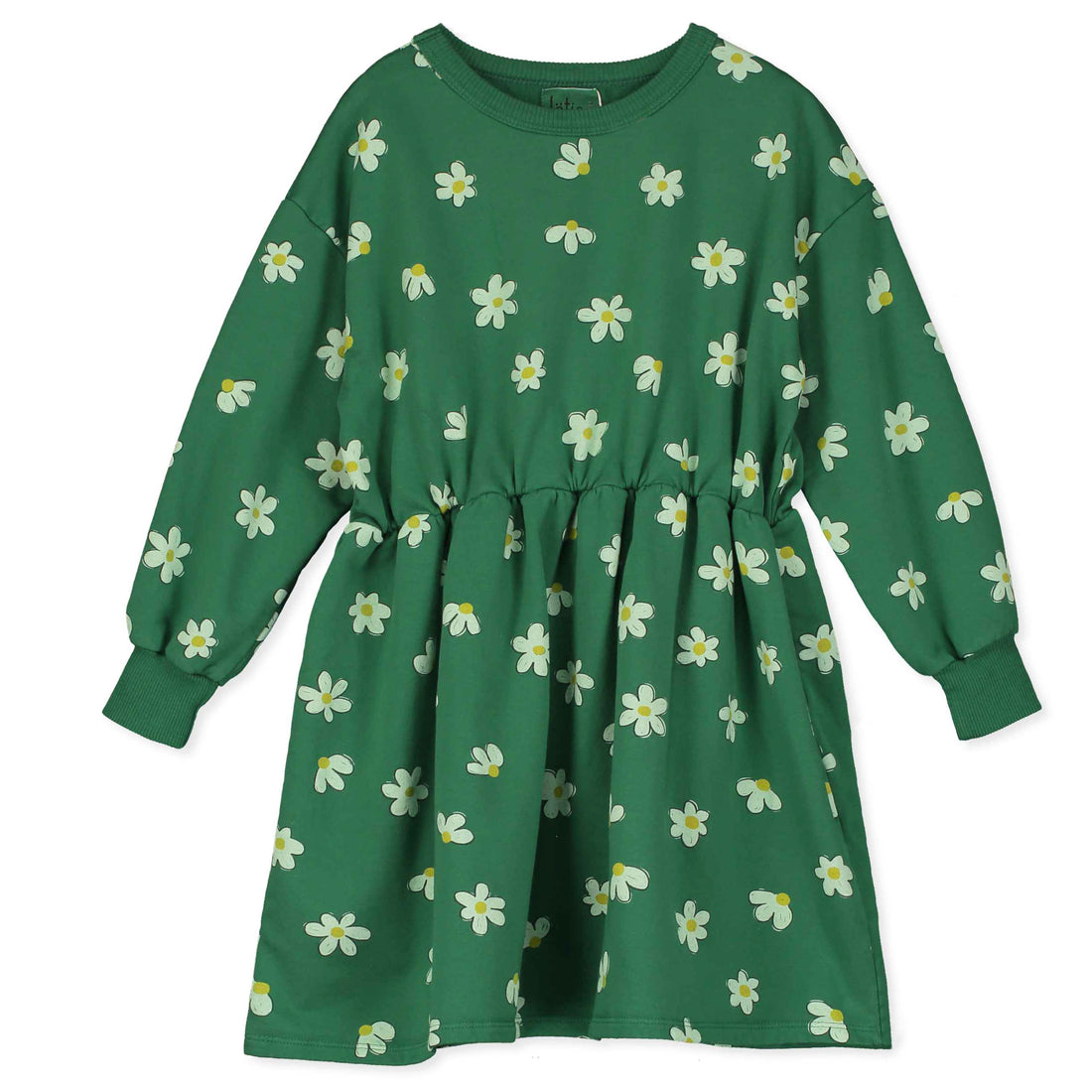 Green Daisies Relaxed Fit Dress