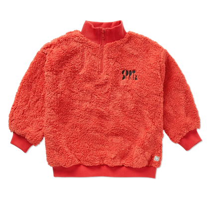 Sweatshirt Anorak Teddy  Vivid Red