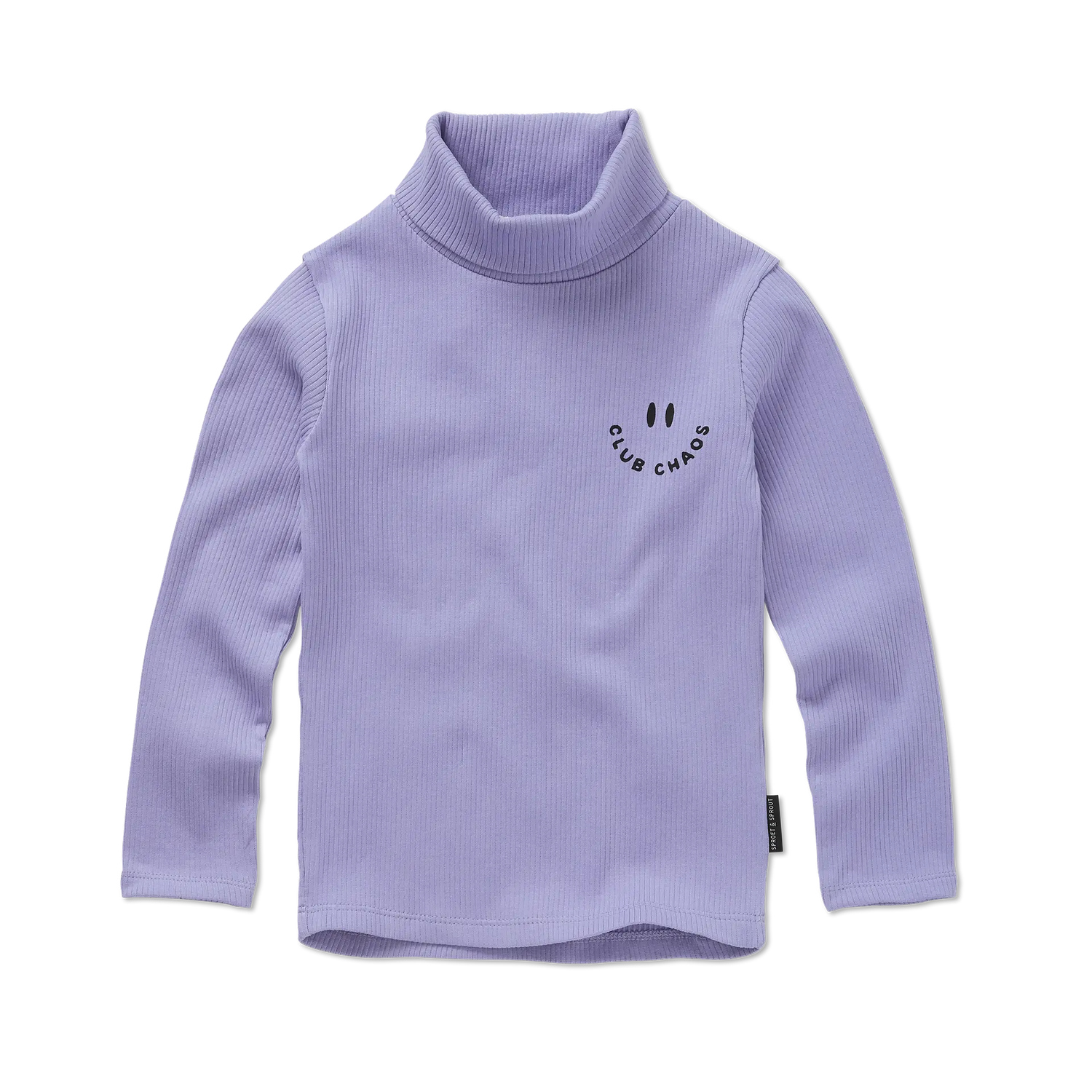 Rib Turtle Neck Purple Crayon Cloud