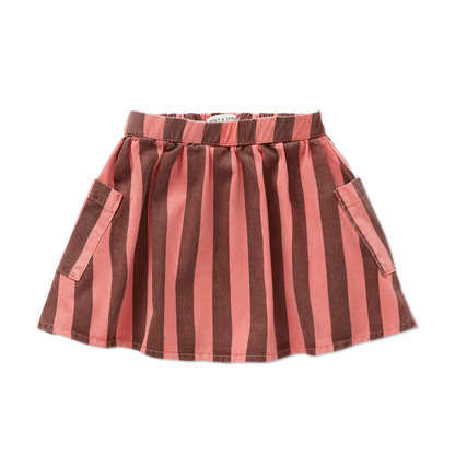 Striped Denim Skirt