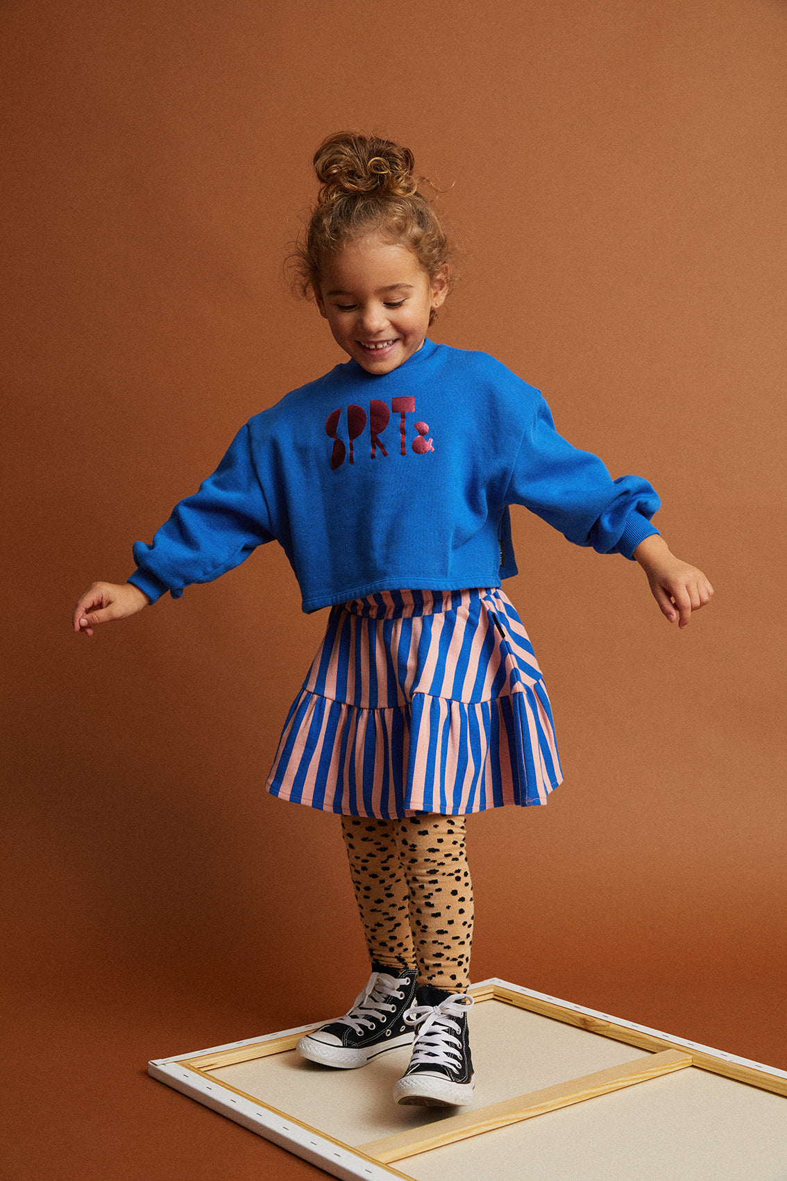 Boxy Sweatshirt Girls Logo Blueprint