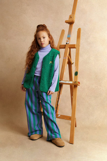 Girls Loose Pants Deep Green