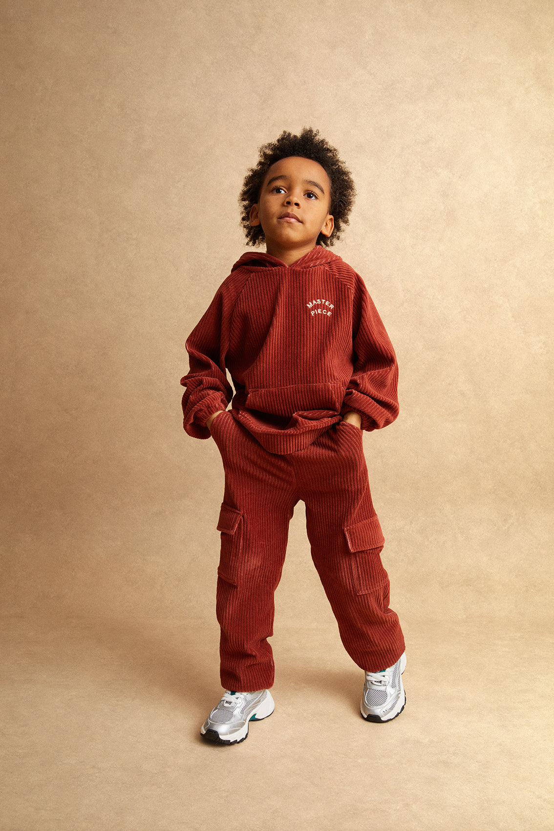 Velvet Rib Cargo Pants Garnet