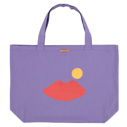 XL Bag Purple Lips Print