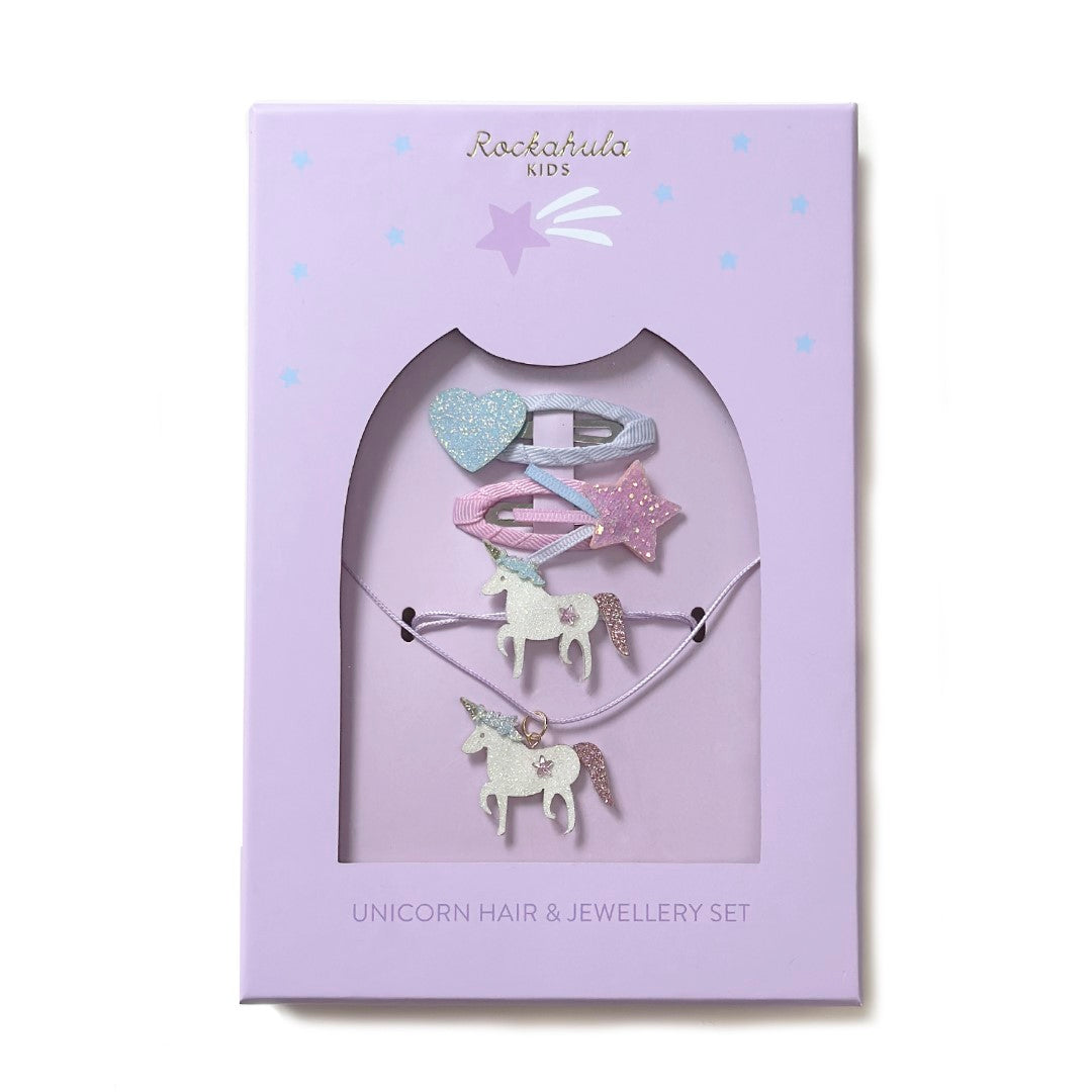 Unicorn Hair And Jewellery Set