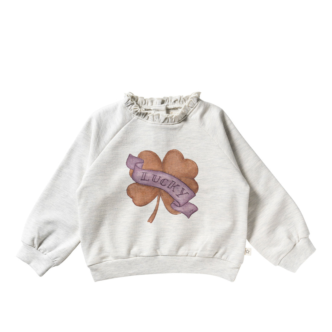 Melange Ruffle Sweater Birch