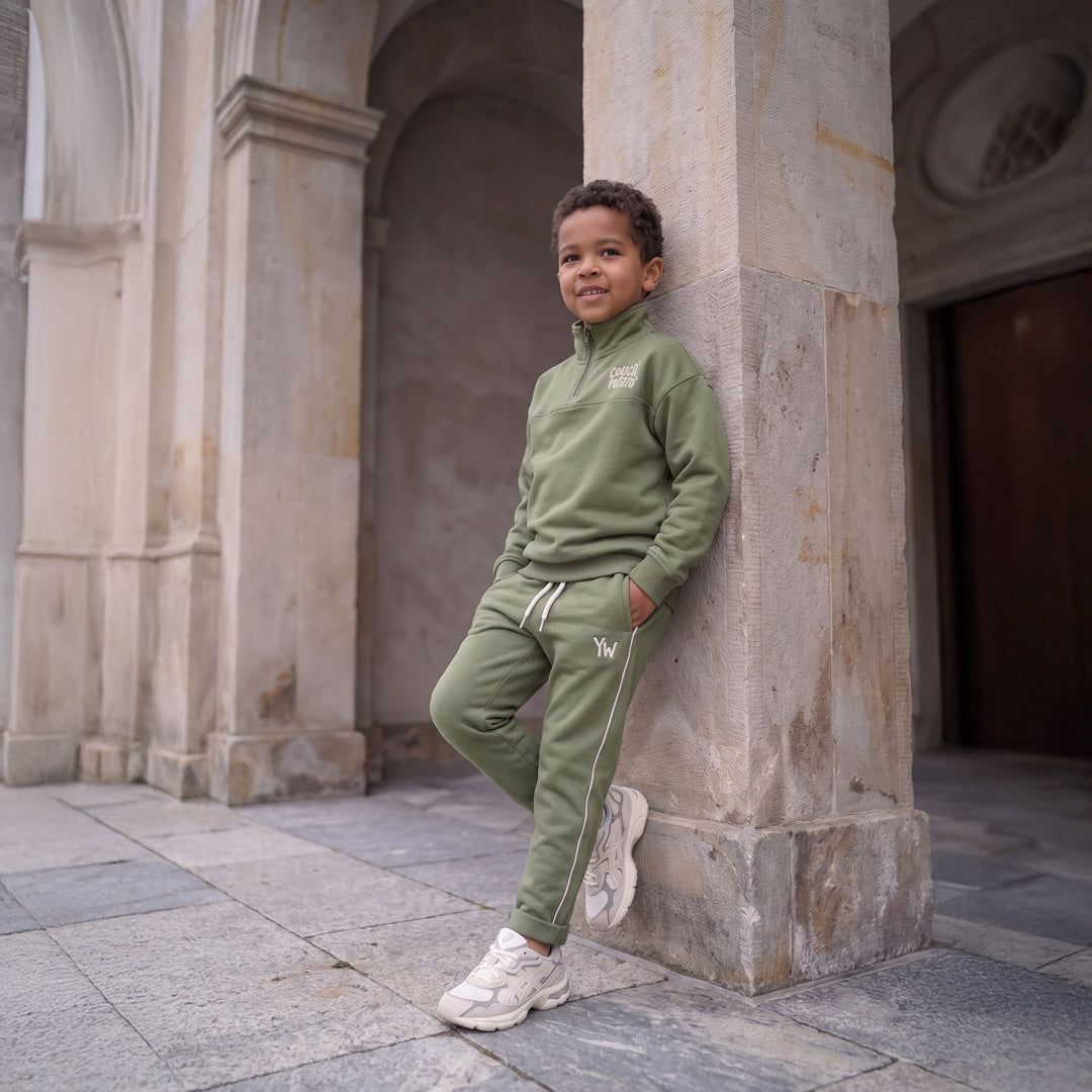 Wide Jogger Solid Olivine