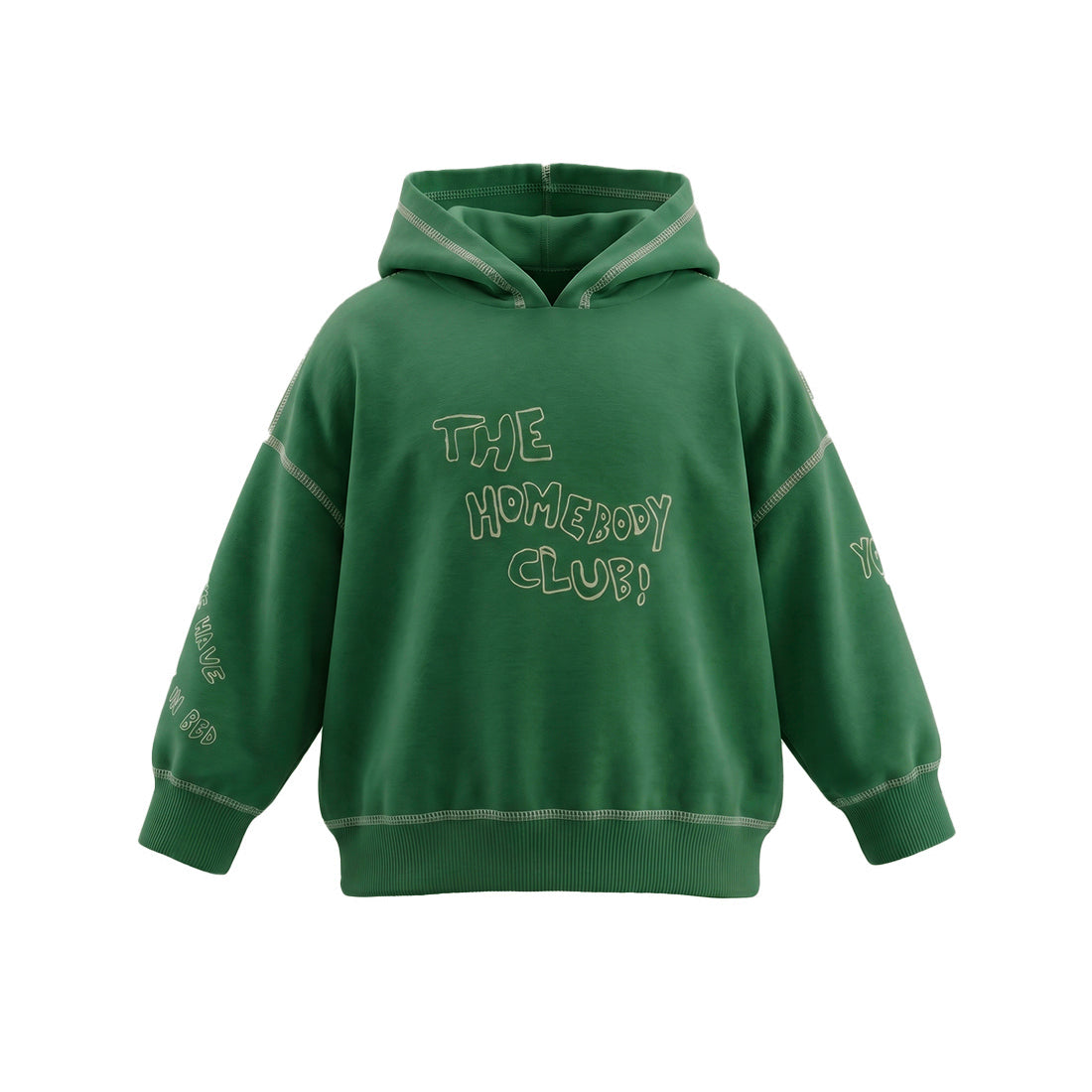 Oversized Hoodie French Knit Hunter Green