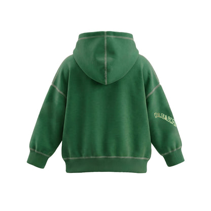 Oversized Hoodie French Knit Hunter Green