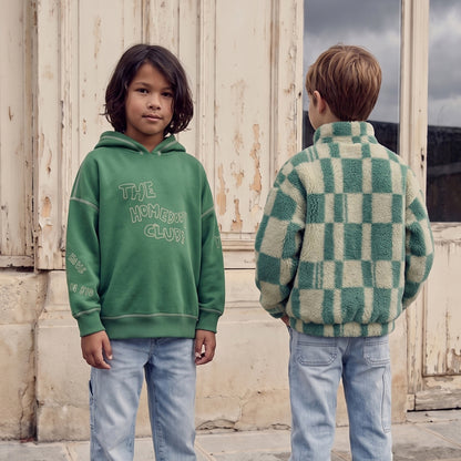 Oversized Hoodie French Knit Hunter Green
