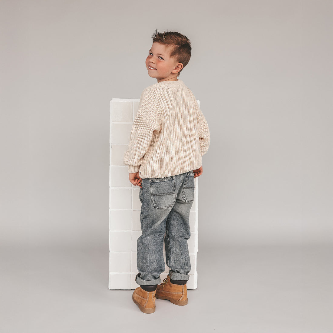 Denim Worker Jeans Tinted Mid Blue