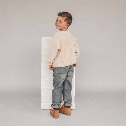 Denim Worker Jeans Tinted Mid Blue