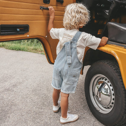 Short Dungarees Light Blue Denim