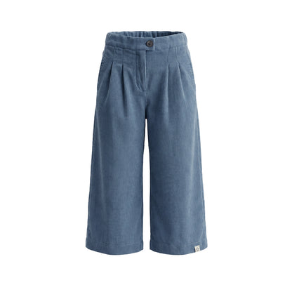 Wide Leg Pants Rib Denim