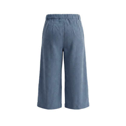 Wide Leg Pants Rib Denim
