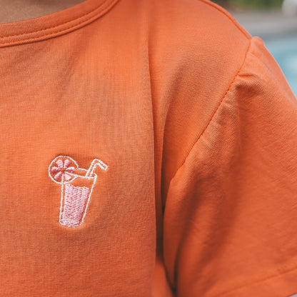 Ruffle Shirt Single Jersey Coral