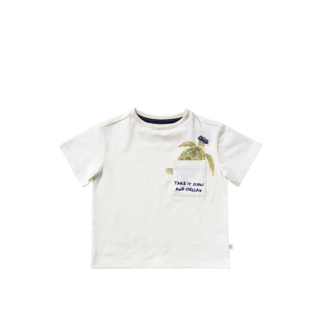 Oversized Tee Take It Slow Antique White