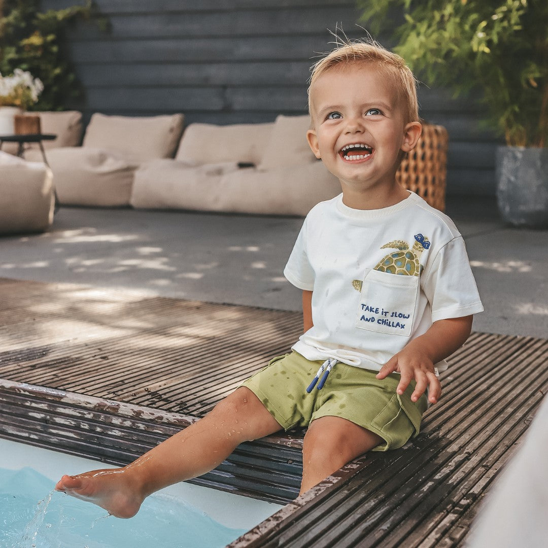 Oversized Tee Take It Slow Antique White