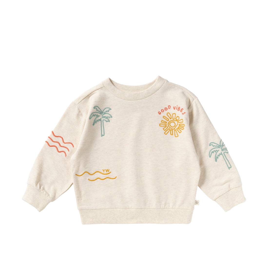 Sun Waves Oversized Sweater White Swan