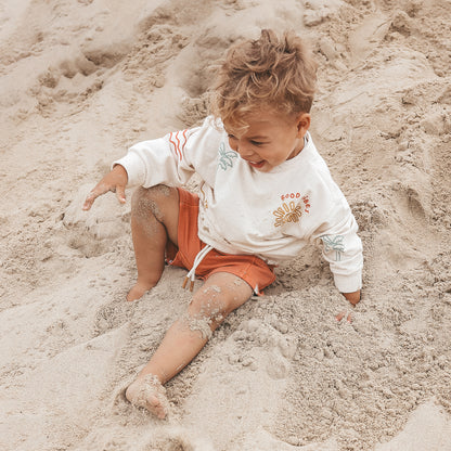 Sun Waves Oversized Sweater White Swan