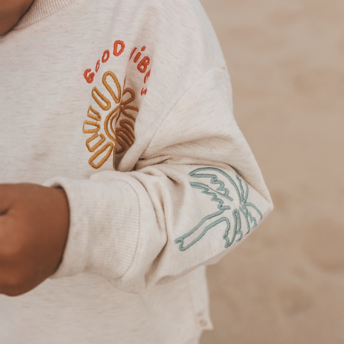 Sun Waves Oversized Sweater White Swan