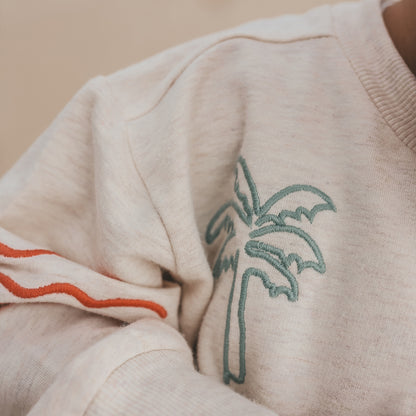 Sun Waves Oversized Sweater White Swan