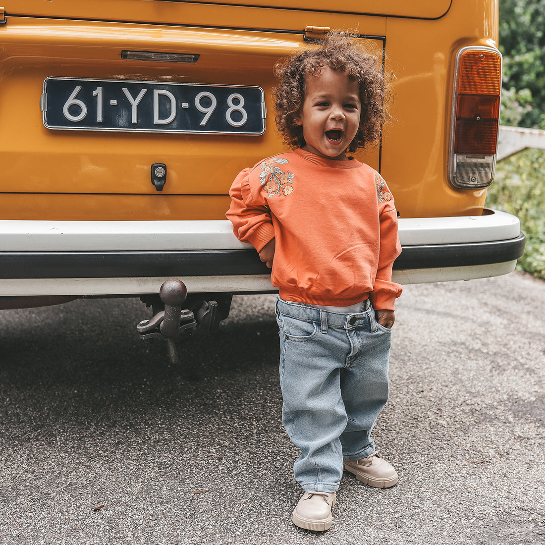 Floral Oversized Sweater Burnt Sienna