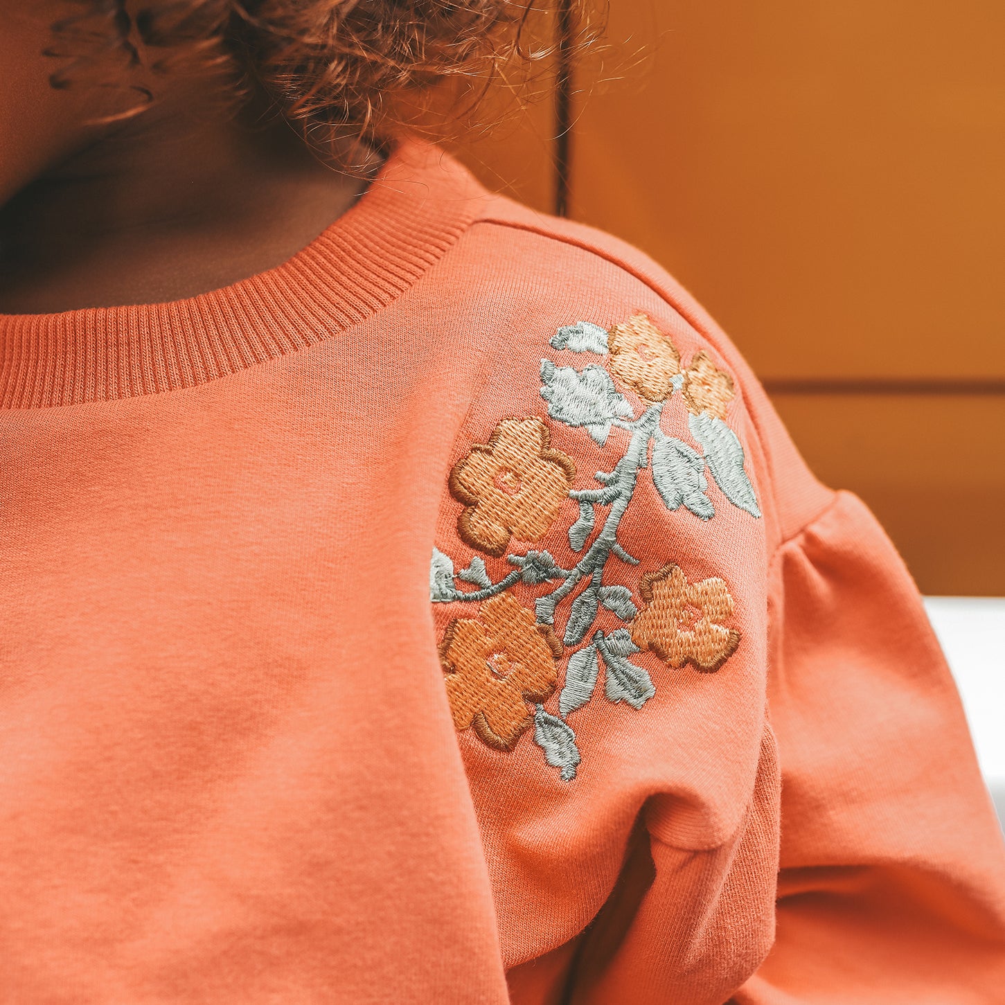 Floral Oversized Sweater Burnt Sienna