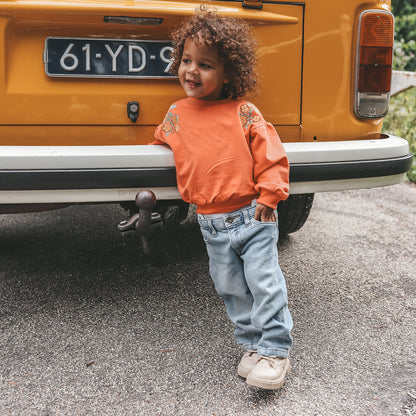 Floral Oversized Sweater Burnt Sienna