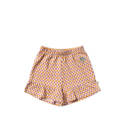 Mini Check Wide Shorts Multicolor