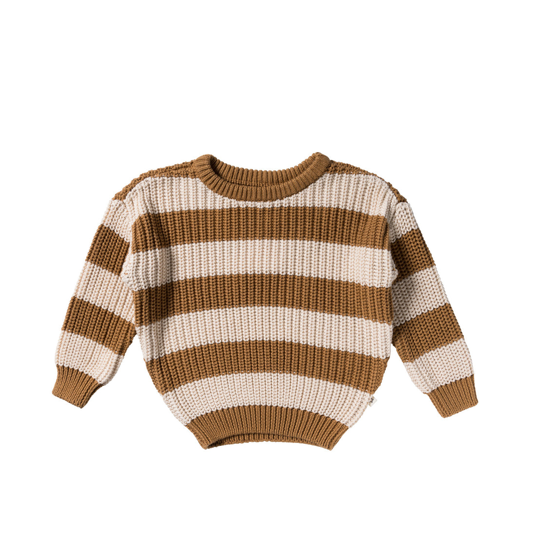 Stripe Knit Chunky Sweater Smoke Grey