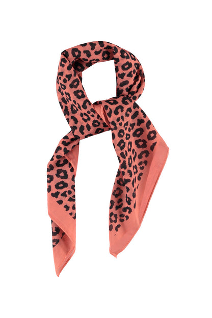 Chiffon Bandana Pink With Animal Print