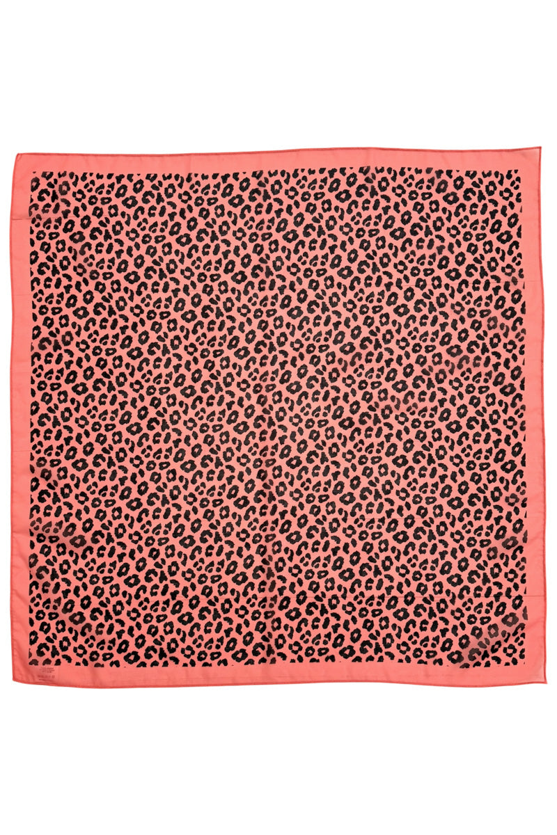 Chiffon Bandana Pink With Animal Print