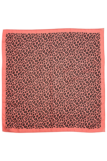 Chiffon Bandana Pink With Animal Print