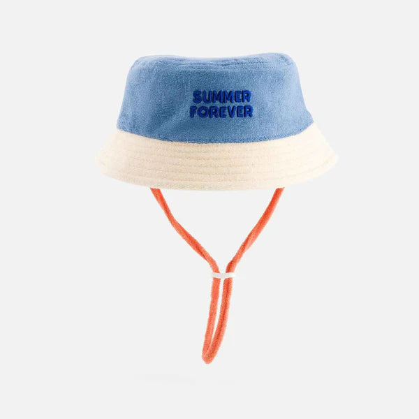 Terry Bucket Hat Summer Forever Blue Beige