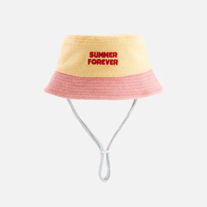 Terry Bucket Hat Summer Forever Pink Yellow