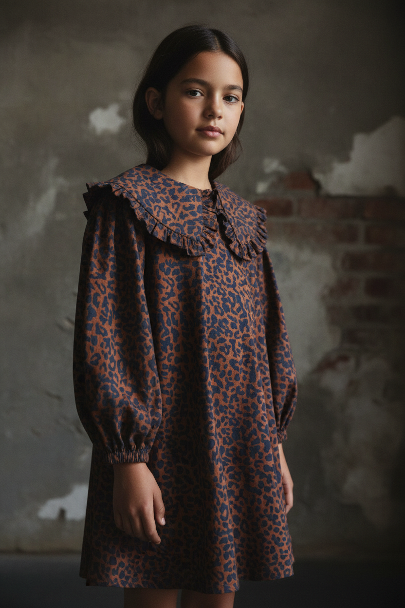 Dress Lucette Root Beer – voorkant zonder knoopjes