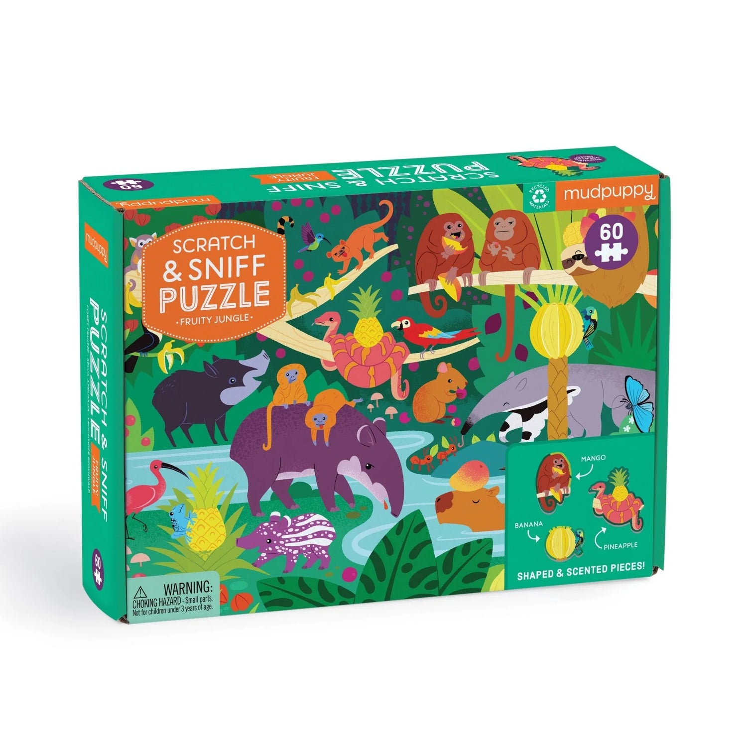 Scratch &amp; Sniff Puzzle Fruity Jungle 60pcs