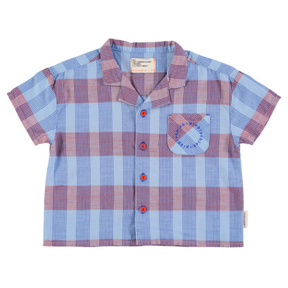 Hawaiian Shirt Blue Checkered