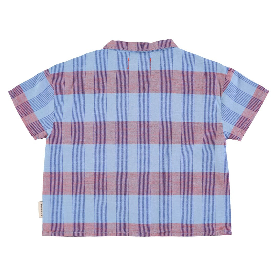 Hawaiian Shirt Blue Checkered