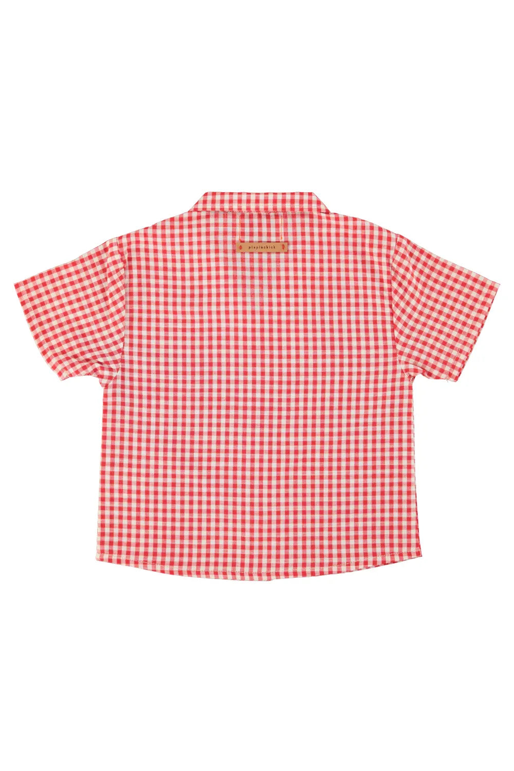 Hawaiian Shirt Red And Ecru Checkered - Piupiuchick