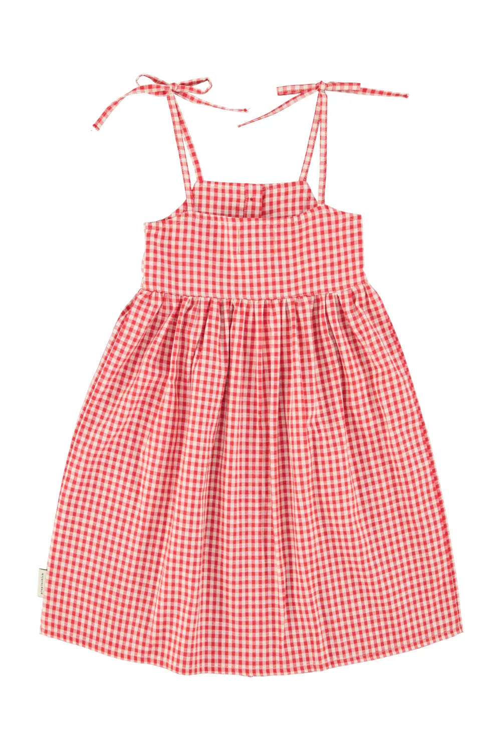 Long Dress Red And Ecru Checkered - Piupiuchick